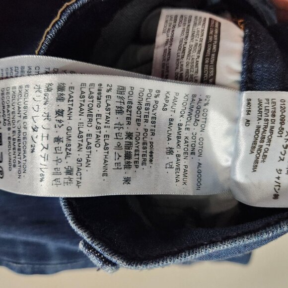 Levis 559 Jeans Mens 44x28 Blue Straight Fit Stretch Denim Medium Wash Big Tall - Picture 14 of 15